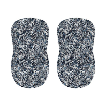 Abstract Nautical Anchor Pattern Print Bar Stool Covers