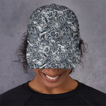 Abstract Nautical Anchor Pattern Print Baseball Cap