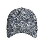 Abstract Nautical Anchor Pattern Print Baseball Cap