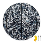 Abstract Nautical Anchor Pattern Print Basketball