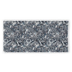 Abstract Nautical Anchor Pattern Print Beach Towel