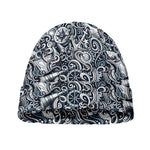 Abstract Nautical Anchor Pattern Print Beanie