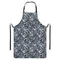 Abstract Nautical Anchor Pattern Print Bib Apron With Pocket