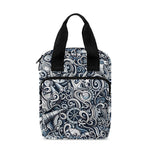 Abstract Nautical Anchor Pattern Print Bible Tote Bag
