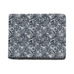 Abstract Nautical Anchor Pattern Print Bifold Wallet