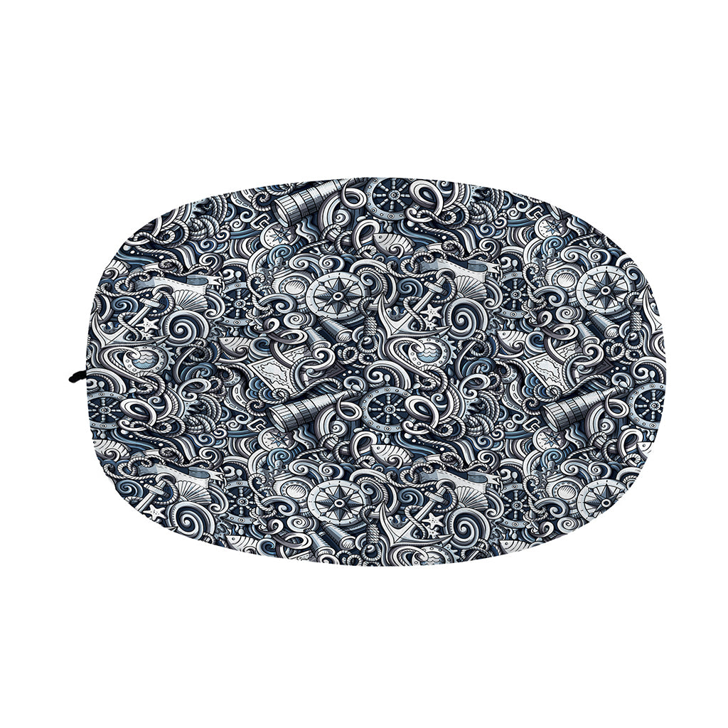 Abstract Nautical Anchor Pattern Print Car Side Mirror Covers