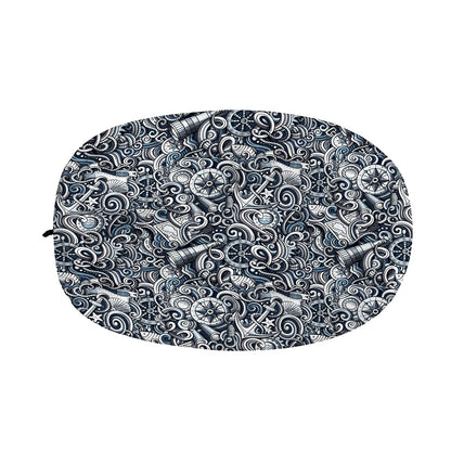Abstract Nautical Anchor Pattern Print Car Side Mirror Covers