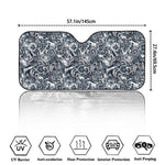 Abstract Nautical Anchor Pattern Print Car Windshield Sun Shade