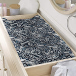 Abstract Nautical Anchor Pattern Print Changing Pad Cover