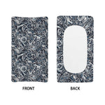 Abstract Nautical Anchor Pattern Print Changing Pad Cover