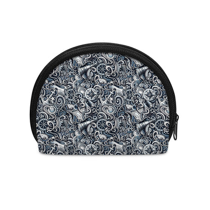 Abstract Nautical Anchor Pattern Print Coin Purse