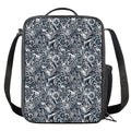 Abstract Nautical Anchor Pattern Print Crossbody Lunch Bag