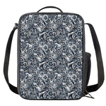 Abstract Nautical Anchor Pattern Print Crossbody Lunch Bag