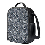 Abstract Nautical Anchor Pattern Print Crossbody Lunch Bag