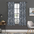 Abstract Nautical Anchor Pattern Print Grommet Curtain Panels