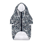 Abstract Nautical Anchor Pattern Print Dog Zip Up Hoodie