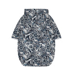 Abstract Nautical Anchor Pattern Print Dog Zip Up Hoodie