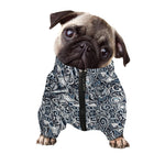 Abstract Nautical Anchor Pattern Print Dog Zip Up Jacket