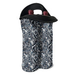 Abstract Nautical Anchor Pattern Print Double Neoprene Wine Tote