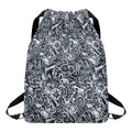 Abstract Nautical Anchor Pattern Print Drawstring Backpack