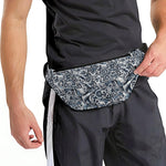Abstract Nautical Anchor Pattern Print Fanny Pack