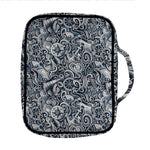 Abstract Nautical Anchor Pattern Print Front Pocket Bible Bag