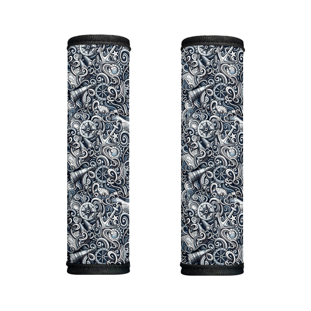 Abstract Nautical Anchor Pattern Print Handle Covers