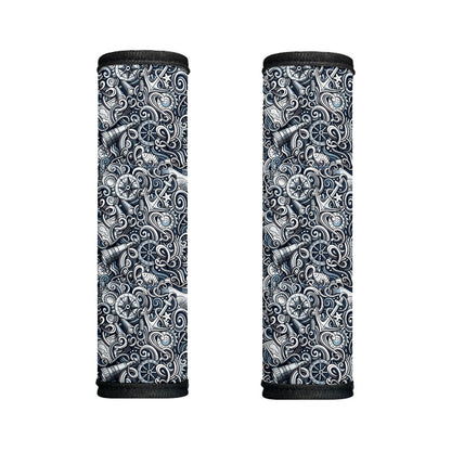 Abstract Nautical Anchor Pattern Print Handle Covers