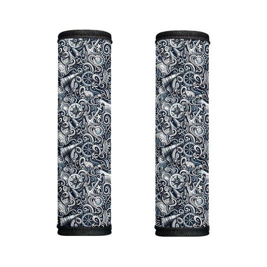 Abstract Nautical Anchor Pattern Print Handle Covers