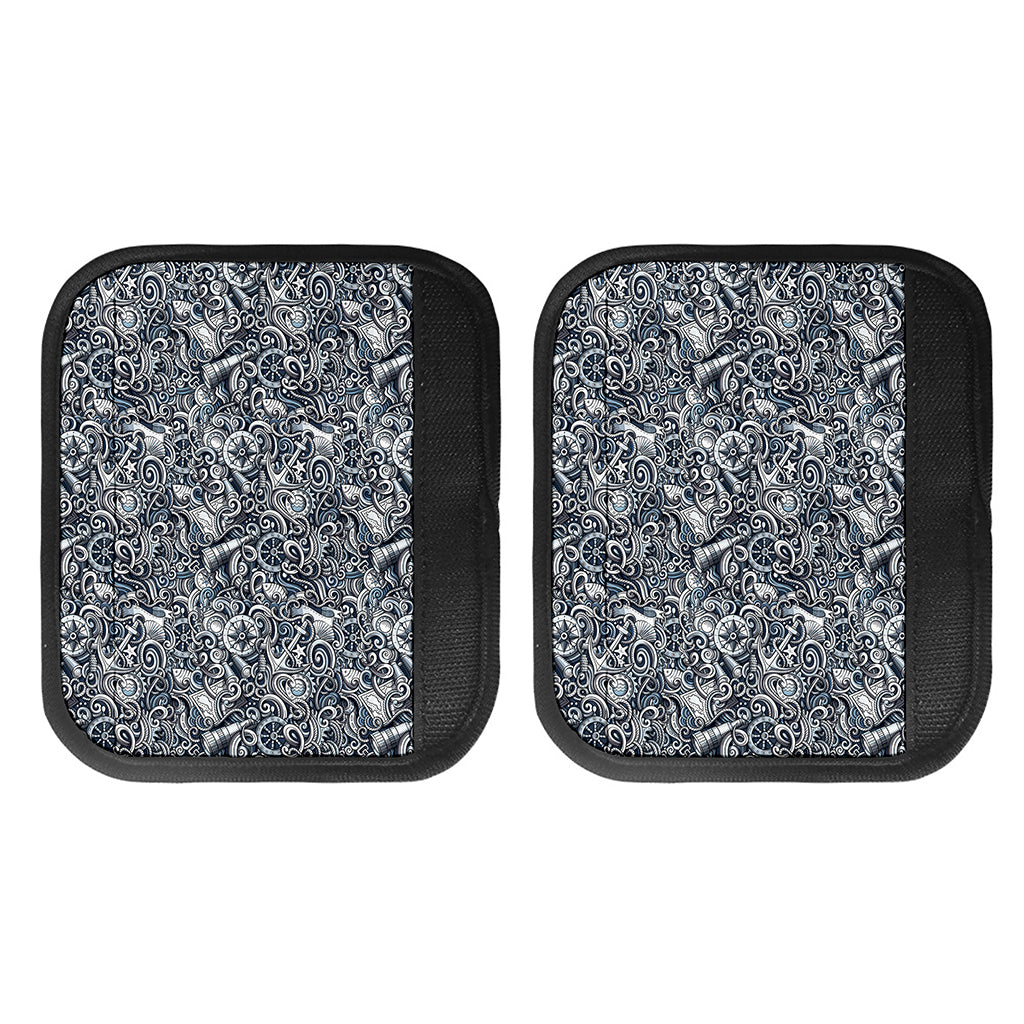 Abstract Nautical Anchor Pattern Print Handle Covers