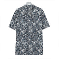 Abstract Nautical Anchor Pattern Print Hawaiian Shirt