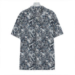 Abstract Nautical Anchor Pattern Print Hawaiian Shirt
