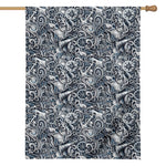 Abstract Nautical Anchor Pattern Print House Flag