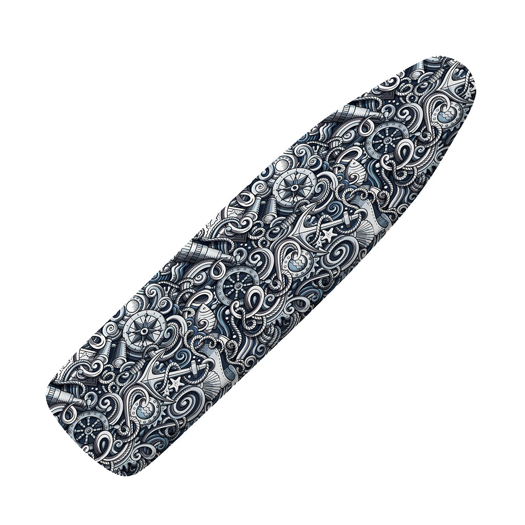 Abstract Nautical Anchor Pattern Print Ironing Board Cover