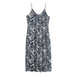 Abstract Nautical Anchor Pattern Print Jersey Midi Cami Dress