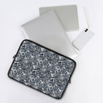 Abstract Nautical Anchor Pattern Print Laptop Sleeve
