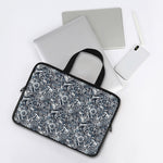 Abstract Nautical Anchor Pattern Print Laptop Sleeve With Handle