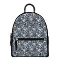 Abstract Nautical Anchor Pattern Print Leather Backpack