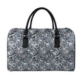Abstract Nautical Anchor Pattern Print Leather Duffel Bag