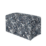 Abstract Nautical Anchor Pattern Print Leather Tissue Box Cover