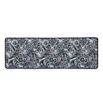 Abstract Nautical Anchor Pattern Print Long Kitchen Mat