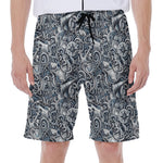 Abstract Nautical Anchor Pattern Print Men's Beach Shorts