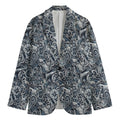 Abstract Nautical Anchor Pattern Print Men's Blazer