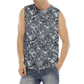 Abstract Nautical Anchor Pattern Print Men's Fitness Tank Top
