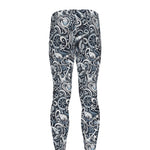 Abstract Nautical Anchor Pattern Print Men's leggings