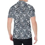 Abstract Nautical Anchor Pattern Print Men's Shirt