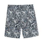 Abstract Nautical Anchor Pattern Print Men's Sports Shorts