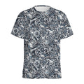 Abstract Nautical Anchor Pattern Print Men's Athletic T-Shirt