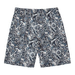 Abstract Nautical Anchor Pattern Print Men's Swim Trunks