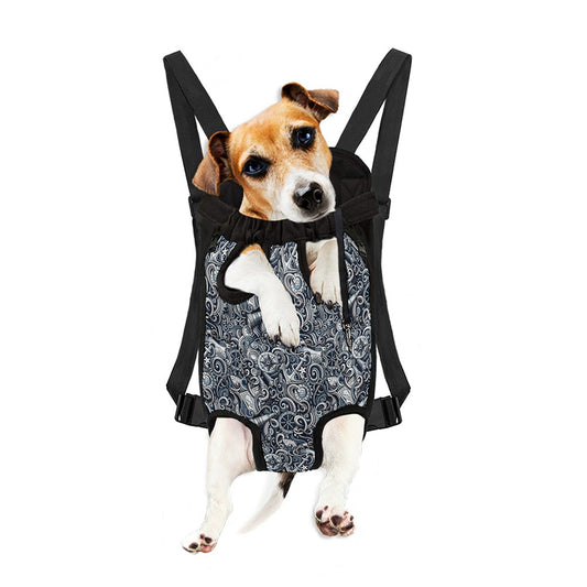 Abstract Nautical Anchor Pattern Print Pet Carrier Backpack